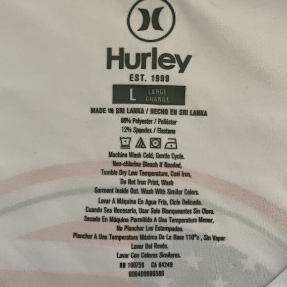 Hurley Men’s Long Sleeved White Shirt Size L - Picture 6 of 7